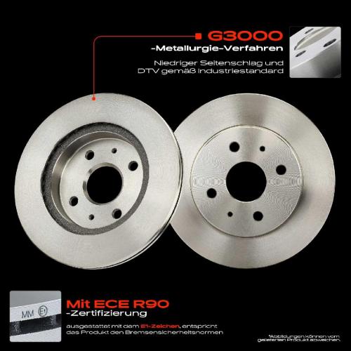 Frankberg 2x Bremsscheiben Vorderachse für Daihatsu Copen Cuore VII Sirion YRV Subaru Justy IV Bj ab 2002 Bild Frankberg 2x Bremsscheiben Vorderachse für Daihatsu Copen Cuore VII Sirion YRV Subaru Justy IV Bj ab 2002