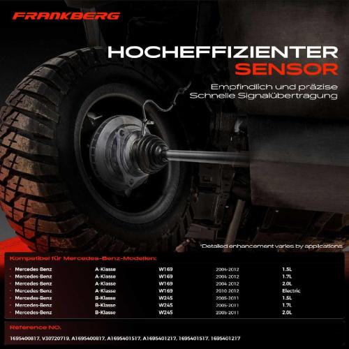 1x ABS Sensor Hinterachse beidseitig für Mercedes-Benz A-Klasse W169 B-Klasse W245 1.5L 2.0L 1.7L 2004-2012 Bild 1x ABS Sensor Hinterachse beidseitig für Mercedes-Benz A-Klasse W169 B-Klasse W245 1.5L 2.0L 1.7L 2004-2012