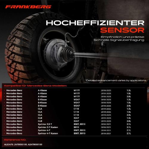 Frankberg 2x ABS Sensor Hinterachse beidseitig für Mercedes-Benz CLS C257 E-Klasse W213 Cabriolet A238 Coupe C238 Bild Frankberg 2x ABS Sensor Hinterachse beidseitig für Mercedes-Benz CLS C257 E-Klasse W213 Cabriolet A238 Coupe C238