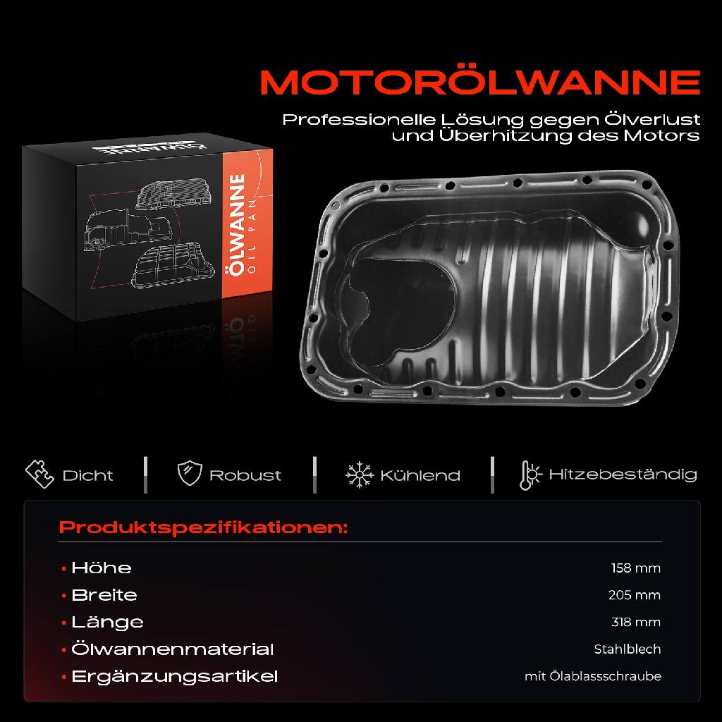 1x Ölwanne Motorölwanne für Chevrolet Matiz Spark Daewoo Matiz I3 0.8L 1998-2018