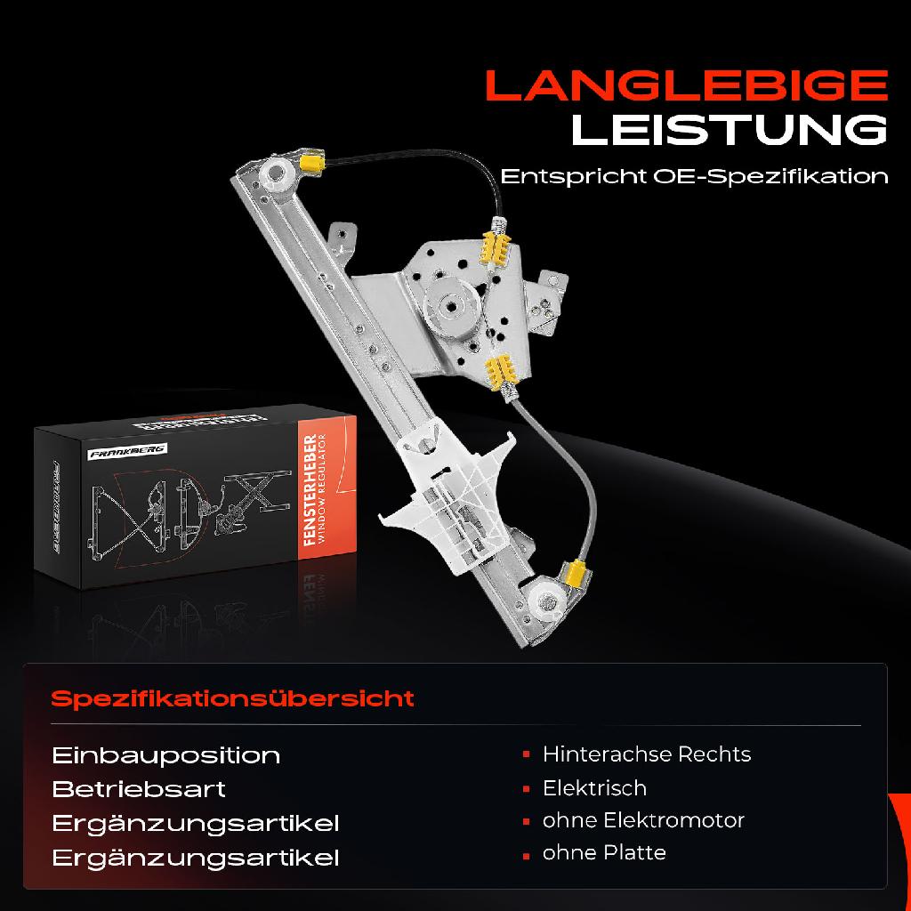 1x Fensterheber Hinten Rechts für Opel Insignia A 2008-2017