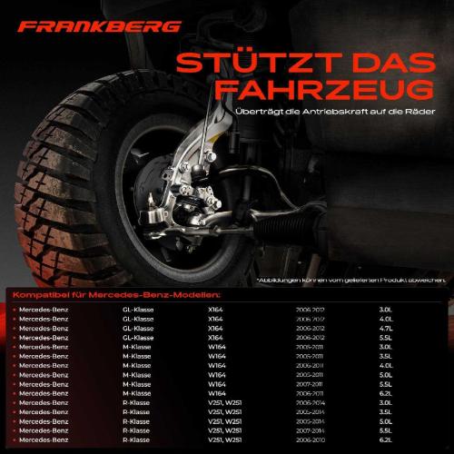 Frankberg 1x Achsschenkel Radaufhängung Hinterachse Links für Mercedes-Benz W164 X164 V251 W251 Bild Frankberg 1x Achsschenkel Radaufhängung Hinterachse Links für Mercedes-Benz W164 X164 V251 W251