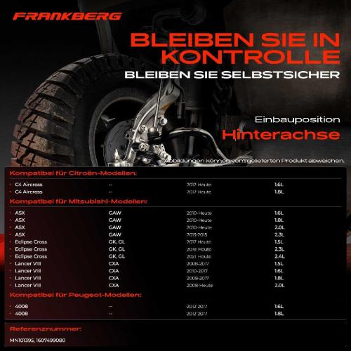 2x Lagerbuchse Hinterachse für Citroën C4 Aircross Mitsubishi ASX Eclipse Cross Lancer VIII Peugeot 4008 Bild 2x Lagerbuchse Hinterachse für Citroën C4 Aircross Mitsubishi ASX Eclipse Cross Lancer VIII Peugeot 4008