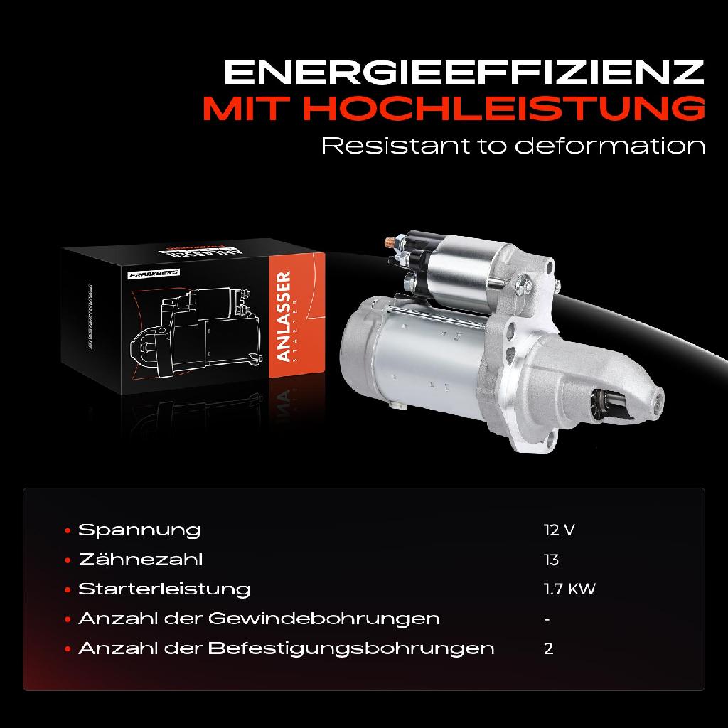 1x Anlasser Starter für Porsche 911 Cabriolet Targa Boxster Cayman 3.4L 3.8L 3.6L 2.7L 2008-2020