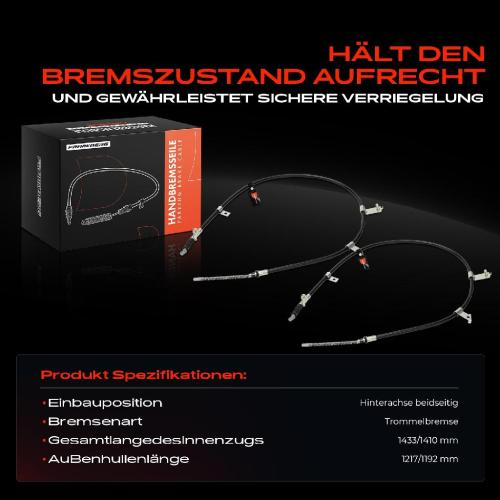 2x Seilzug Feststellbremse Hinterachse beidseitig für Nissan Micra 2 K11 1.0L-1.5L 1992-2003 Bild 2x Seilzug Feststellbremse Hinterachse beidseitig für Nissan Micra 2 K11 1.0L-1.5L 1992-2003