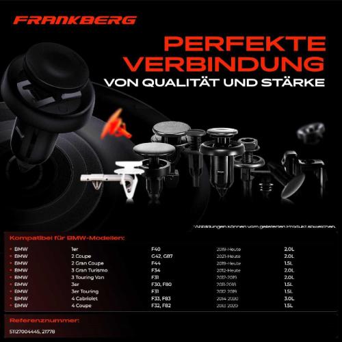 20x Befestigungsclips Seitenleiste für BMW F30 F80 F31 F34 F36 F40 F44 E60 E61 Bild 20x Befestigungsclips Seitenleiste für BMW F30 F80 F31 F34 F36 F40 F44 E60 E61