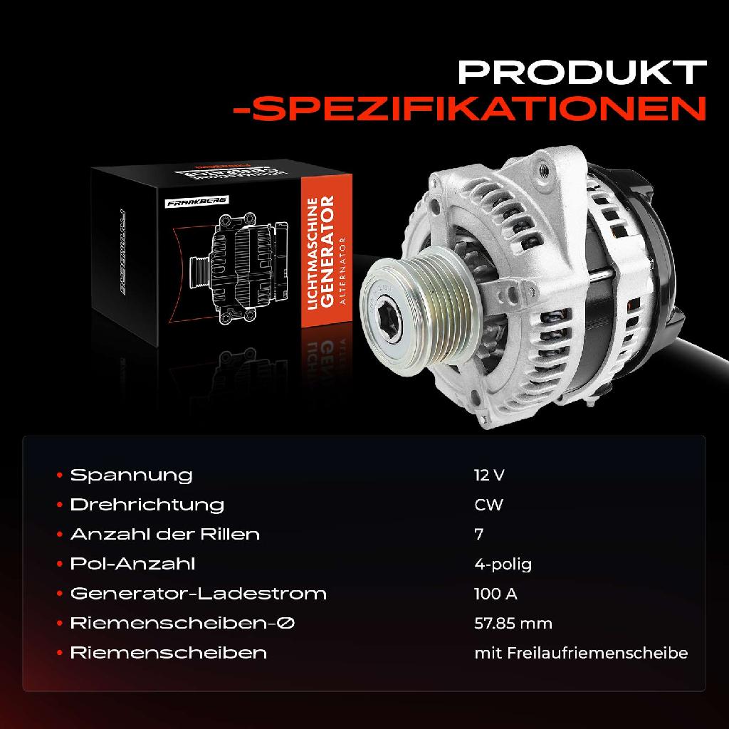 1x Lichtmaschine Generator für Toyota Dyna KD Land Cruiser Prado