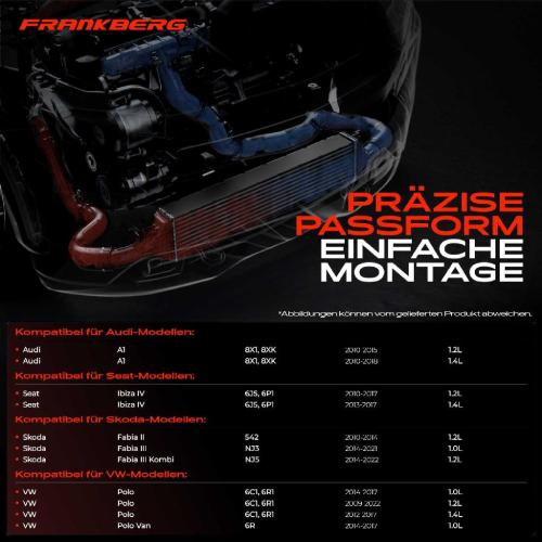 1x Ladeluftkühler Turbokühler für VW Polo 6C Audi A1 8X Seat Ibiza 6J Skoda Fabia 1.2L 1.4L Bild 1x Ladeluftkühler Turbokühler für VW Polo 6C Audi A1 8X Seat Ibiza 6J Skoda Fabia 1.2L 1.4L