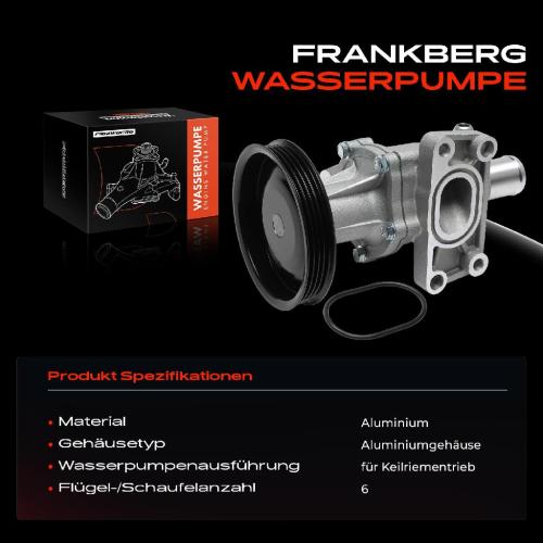 Frankberg 1x Wasserpumpe Kühlwasserpumpe für Chevrolet Aveo/Kalos T250 T255 Spark Daewoo Bild Frankberg 1x Wasserpumpe Kühlwasserpumpe für Chevrolet Aveo/Kalos T250 T255 Spark Daewoo