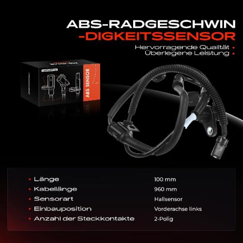 Frankberg 1x ABS Sensor Vorderachse links für Hyundai Elantra Stufenheck i30 Kombi 1.6L 1.4L 2.0L 2005-2012 Bild Frankberg 1x ABS Sensor Vorderachse links für Hyundai Elantra Stufenheck i30 Kombi 1.6L 1.4L 2.0L 2005-2012