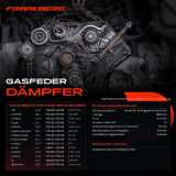 1x Gasfeder Dämpfer Vorne Keilrippenriementrieb für Mercedes Benz W124 W201 W202 Stufenheck 1986-2000