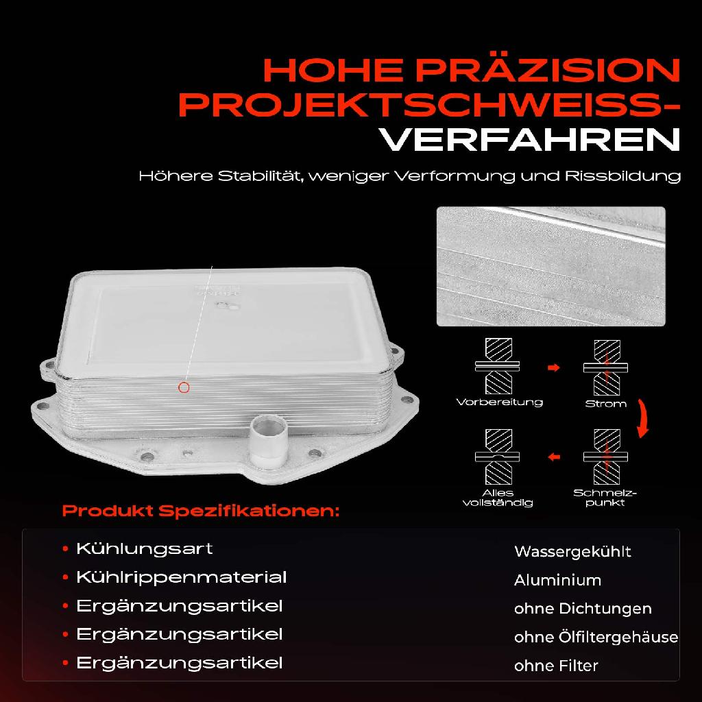 1x Ölkühler Motoröl für VW Touareg Bentley Audi A4 8W2 8WC A5 A6 A7 A8 Q5 Q7