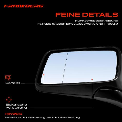 Frankberg 1x Außenspiegel Links für VW Golf III Variant Vento 1H1 1H5 1H2 Bild Frankberg 1x Außenspiegel Links für VW Golf III Variant Vento 1H1 1H5 1H2