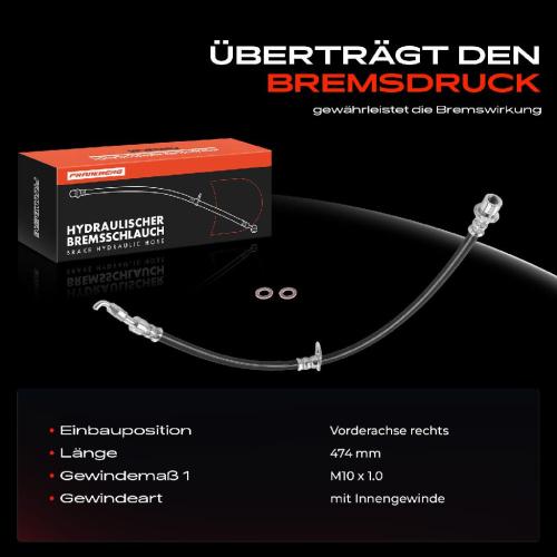 1x Bremsschlauch Bremsschläuche Vorderachse Rechts für Lexus LS F4 460 2007-2017 Bild 1x Bremsschlauch Bremsschläuche Vorderachse Rechts für Lexus LS F4 460 2007-2017