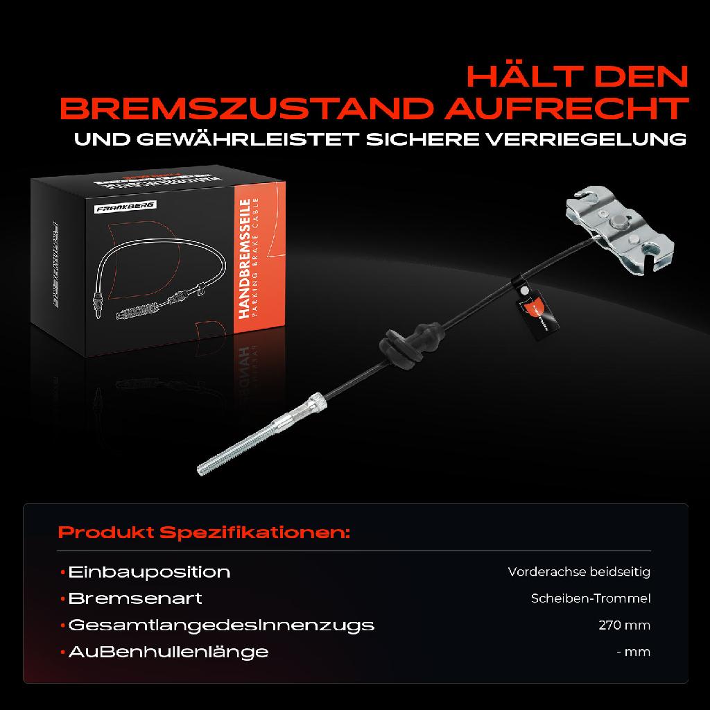 1x Seilzug Feststellbremse Vorderachse beidseitig für KIA Carens II MPV FJ UN 1.8L 2.0L