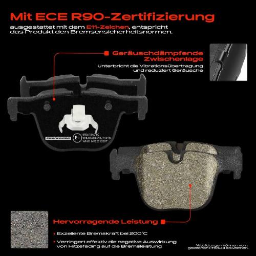 4x Bremsbeläge Hinterachse für BMW 3 Gran Turismo F34 F30 F80 F31 F33 F83 F32 F82 F36 2011-2025 Bild 4x Bremsbeläge Hinterachse für BMW 3 Gran Turismo F34 F30 F80 F31 F33 F83 F32 F82 F36 2011-2025
