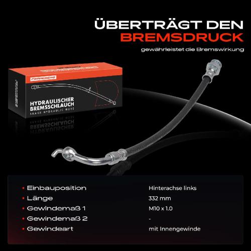 Frankberg 1x Bremsschlauch Bremsschläuche Hinterachse Links für Mazda MX-5 I NA MX-5 II NB Bild Frankberg 1x Bremsschlauch Bremsschläuche Hinterachse Links für Mazda MX-5 I NA MX-5 II NB