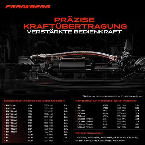 1x Seilzug Feststellbremse Hinterachse beidseitig für Mercedes-Benz W201 E-KLASSE W124 A124 C124 Bild 1x Seilzug Feststellbremse Hinterachse beidseitig für Mercedes-Benz W201 E-KLASSE W124 A124 C124