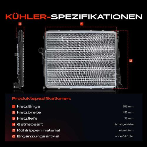 1x Kühler Wasserkühler Motorkühler für BMW 3er Cabriolet Compact Coupe E46 Z4 E86 E85 Bild 1x Kühler Wasserkühler Motorkühler für BMW 3er Cabriolet Compact Coupe E46 Z4 E86 E85