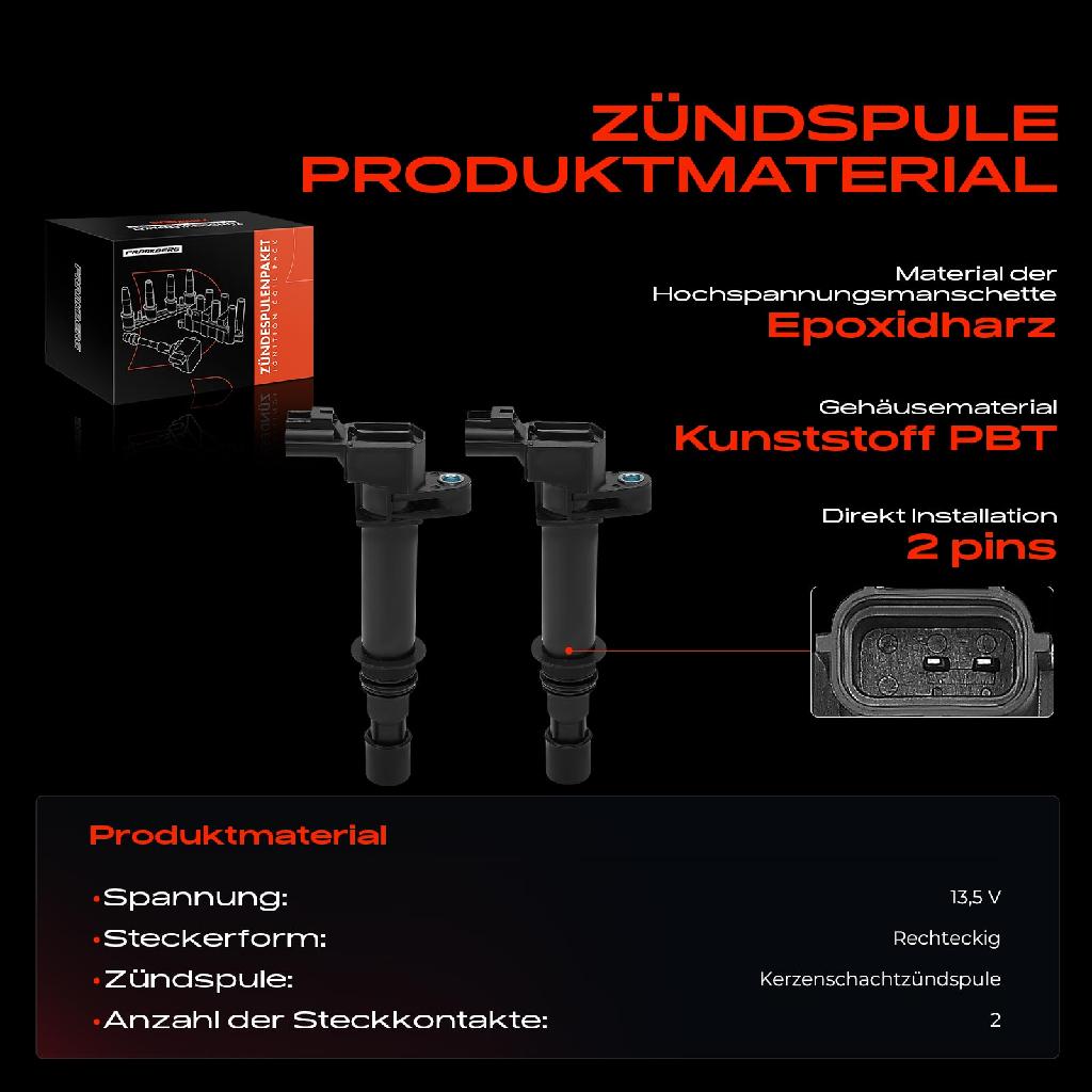 2x Zündmodul Zündspule für Dodge Ram 1500 Pick-up Jeep Cherokee Commander Grand II III 3.7L 4.7L 1999-2013