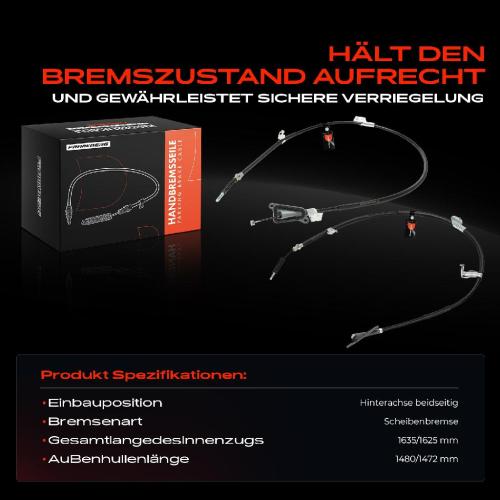 2x Seilzug Feststellbremse Hinterachse beidseitig für Nissan Almera II Hatchback N16 2000-2006 Bild 2x Seilzug Feststellbremse Hinterachse beidseitig für Nissan Almera II Hatchback N16 2000-2006