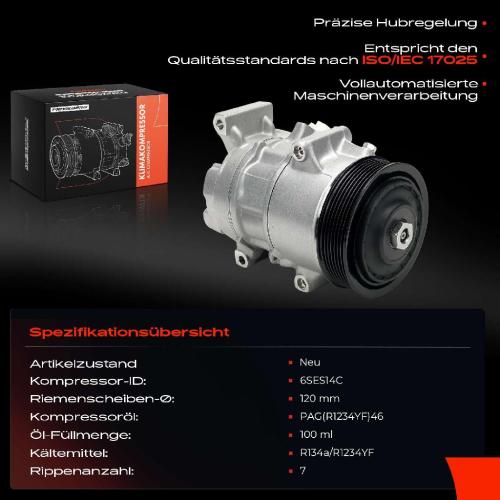 Frankberg 1x Klimakompressor für Toyota RAV 4 IV A4 2.0L 2.2L 2012-2019 Bild Frankberg 1x Klimakompressor für Toyota RAV 4 IV A4 2.0L 2.2L 2012-2019