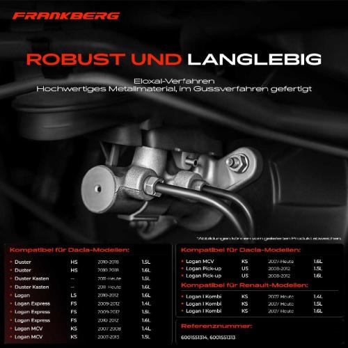 1x Hauptbremszylinder Bremszylinder für Dacia Duster HS Logan LS FS KS US Renault Bild 1x Hauptbremszylinder Bremszylinder für Dacia Duster HS Logan LS FS KS US Renault