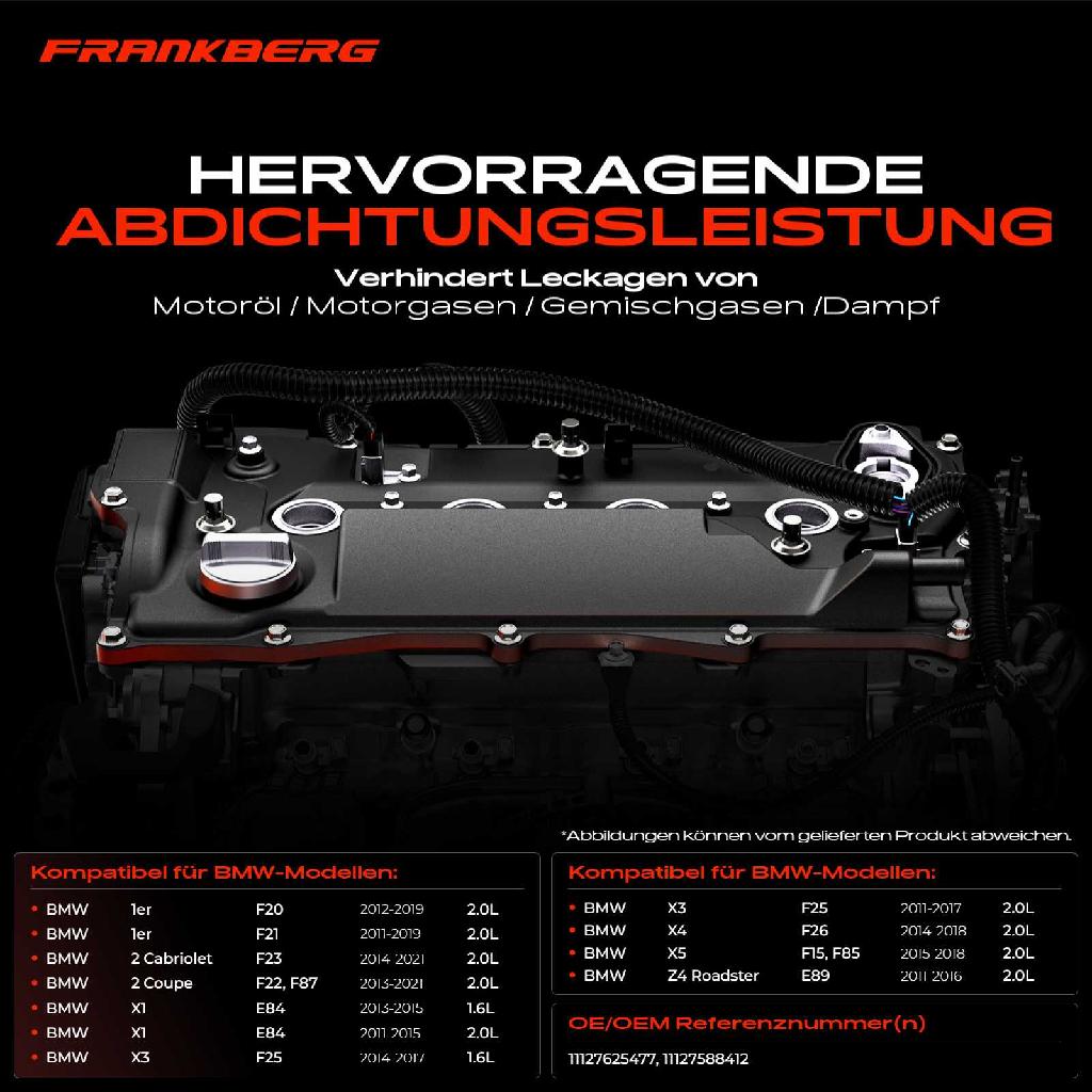 1x Ventildeckel Zylinderkopfhaube für BMW F10 F11 F20 F25 F30 F33 F34 F36 E84 E89