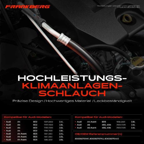 1x Hochdruckleitung Klimaanlage für Audi A4 8D2 A6 4B2 2.4L-2.6L Bild 1x Hochdruckleitung Klimaanlage für Audi A4 8D2 A6 4B2 2.4L-2.6L