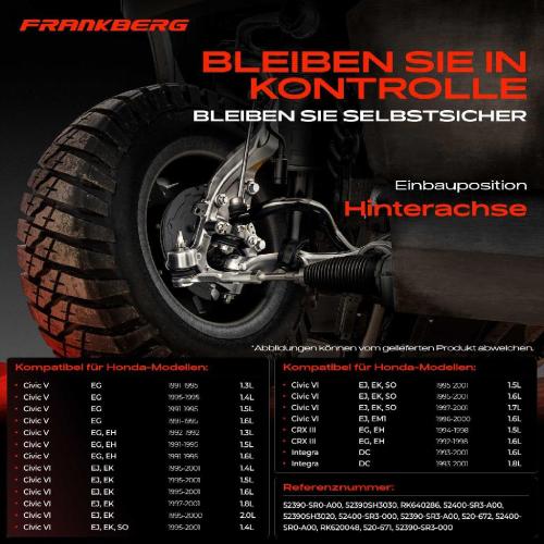 1x Querlenker Satz Hinterachse für Honda Civic V Hatchback Stufenheck VI Aerodeck Coupe Fastback CRX III Bild 1x Querlenker Satz Hinterachse für Honda Civic V Hatchback Stufenheck VI Aerodeck Coupe Fastback CRX III