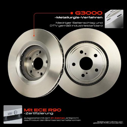 2x Bremsscheiben Vorderachse für Toyota Alphard/Vellfire Highlander/Kluger Previa III RAV 4 IV Van Sienna Bild 2x Bremsscheiben Vorderachse für Toyota Alphard/Vellfire Highlander/Kluger Previa III RAV 4 IV Van Sienna