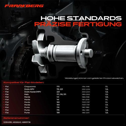 Frankberg 1x Wasserpumpe Kühlwasserpumpe für Fiat Panda 141 Doblo Punto Palio Strada Lancia Y Ypsilon 1.0L-1.2L Bild Frankberg 1x Wasserpumpe Kühlwasserpumpe für Fiat Panda 141 Doblo Punto Palio Strada Lancia Y Ypsilon 1.0L-1.2L