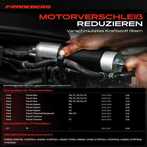 1x Kraftstofffilter für Ford Transit Tourneo FA FB FC FD FS FF LTI TX Bild 1x Kraftstofffilter für Ford Transit Tourneo FA FB FC FD FS FF LTI TX
