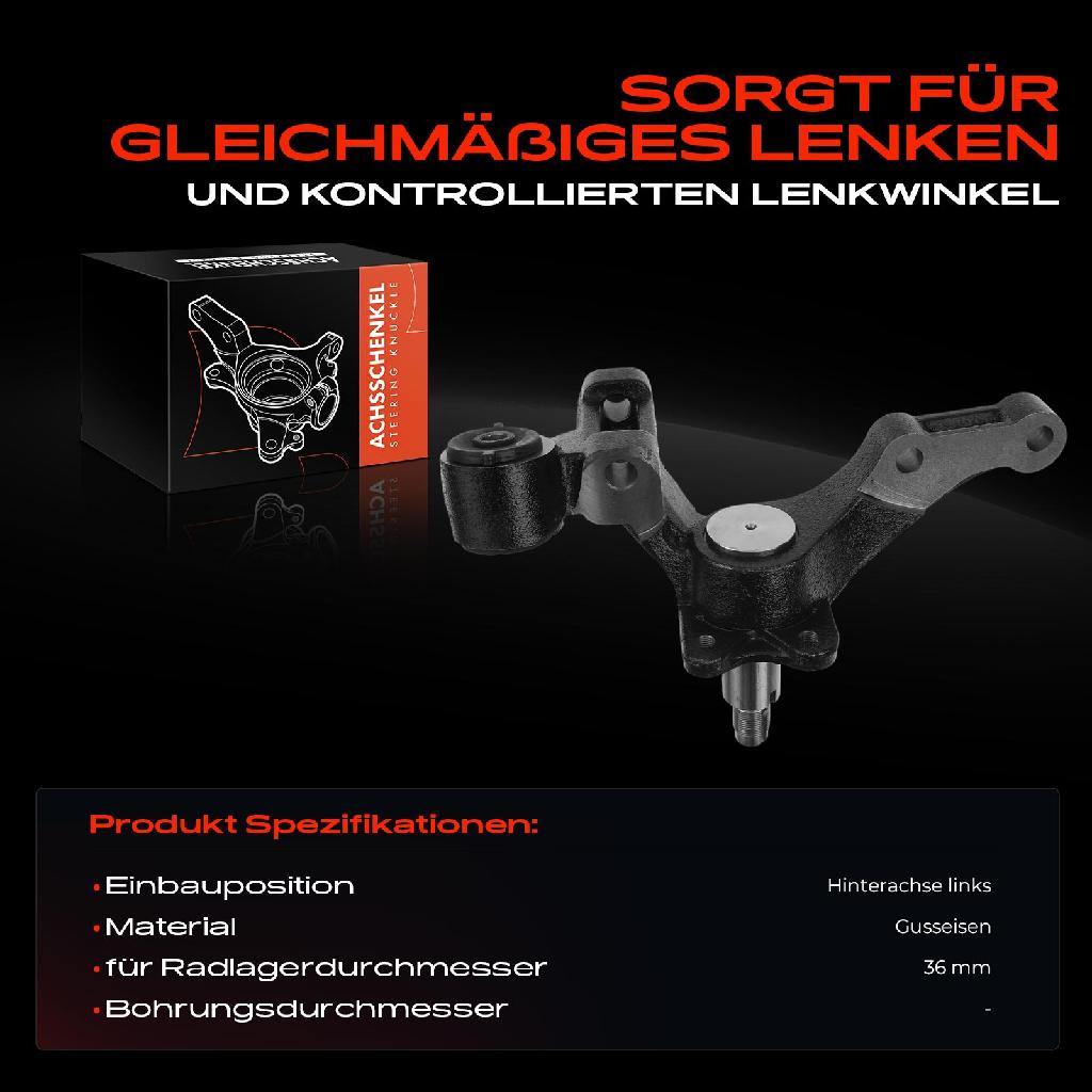 1x Achsschenkel Radaufhängung Hinterachse Links für Hyundai Tucson JM KIA Sportage JE KM