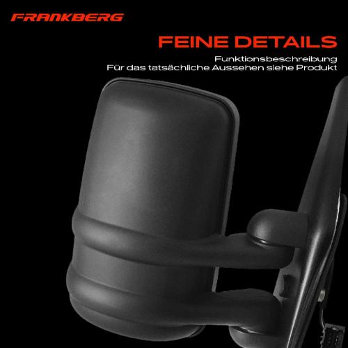 Frankberg 1x Außenspiegel Rechts für Nissan Interstar X70 Opel Movano Renault Master II 1998-2010 Bild Frankberg 1x Außenspiegel Rechts für Nissan Interstar X70 Opel Movano Renault Master II 1998-2010