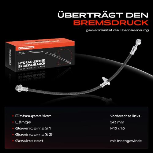 1x Bremsschlauch Bremsschläuche Vorderachse Links für Suzuki Grand Vitara II 1.6L-3.2L Bild 1x Bremsschlauch Bremsschläuche Vorderachse Links für Suzuki Grand Vitara II 1.6L-3.2L