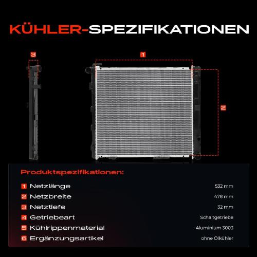 1x Kühler Wasserkühler Motorkühler für Mercedes E-Klasse W124 S124 Bild 1x Kühler Wasserkühler Motorkühler für Mercedes E-Klasse W124 S124