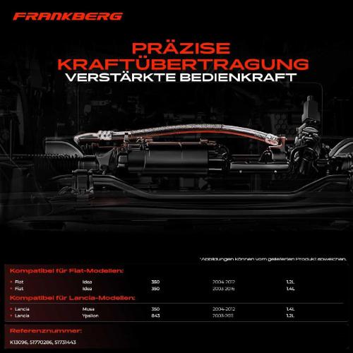 1x Seilzug Feststellbremse Hinterachse beidseitig für Fiat Idea 350 Lancia Musa Ypsilon 843 Bild 1x Seilzug Feststellbremse Hinterachse beidseitig für Fiat Idea 350 Lancia Musa Ypsilon 843