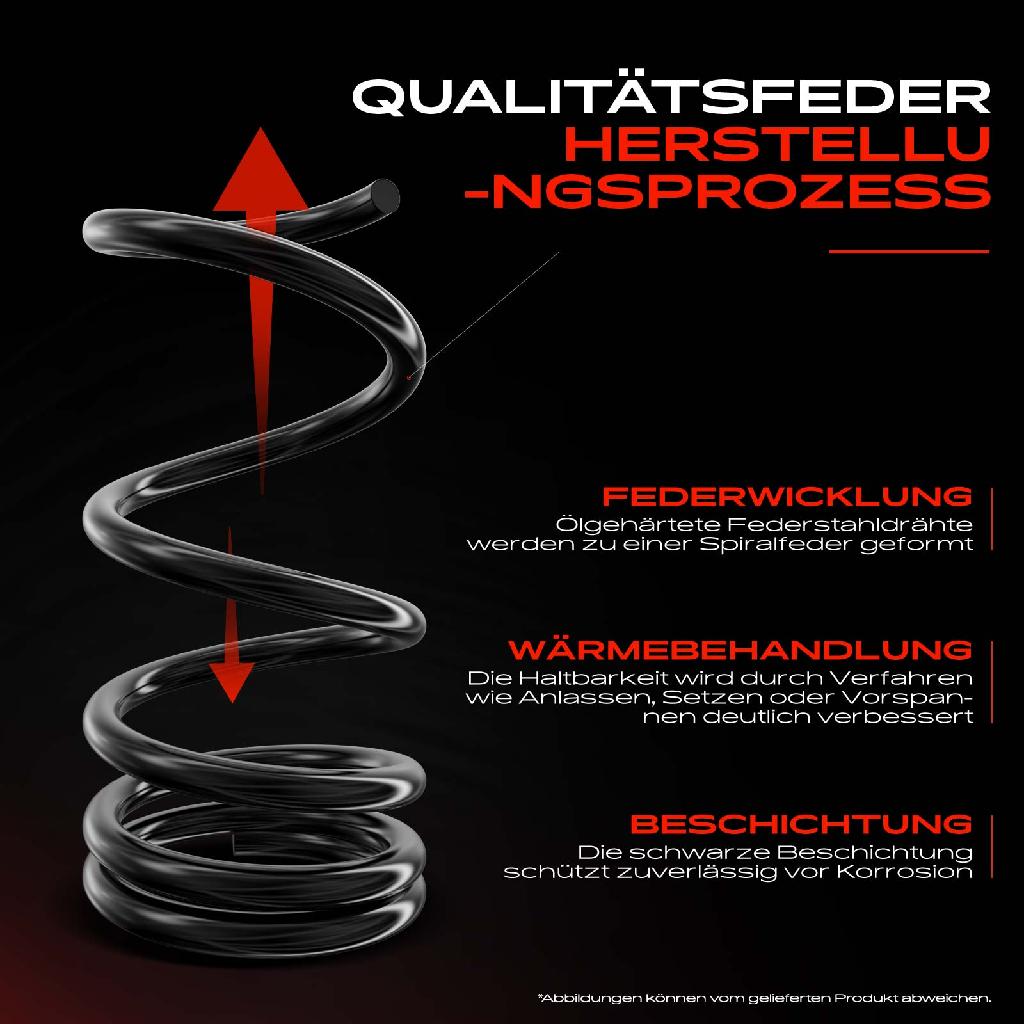 2x Fahrwerksfeder Hinterachse für Skoda Octavia I 1U5 VW Bora 1J6 Golf IV 1J5 1999-2006