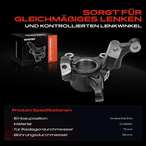 Frankberg 1x Achsschenkel Radaufhängung Vorderachse Links für Renault Twingo III BCA BCM 0.9L 1.0L Bj ab 2014 Bild Frankberg 1x Achsschenkel Radaufhängung Vorderachse Links für Renault Twingo III BCA BCM 0.9L 1.0L Bj ab 2014