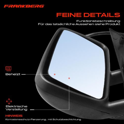 Frankberg 1x Außenspiegel Links für Mercedes-Benz Sprinter B901 B902 B903 B904 B905 1995-2006 Bild Frankberg 1x Außenspiegel Links für Mercedes-Benz Sprinter B901 B902 B903 B904 B905 1995-2006