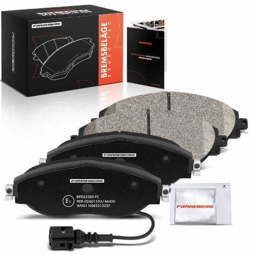 Frankberg 4x Bremsbeläge Vorderachse für VW Golf Alltrack VIII Variant Passat Tiguan Allspace Arteon Shooting Brake CC Bild Frankberg 4x Bremsbeläge Vorderachse für VW Golf Alltrack VIII Variant Passat Tiguan Allspace Arteon Shooting Brake CC