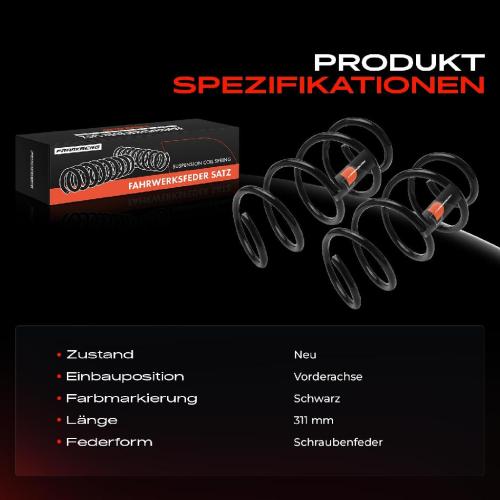 Frankberg 2x Fahrwerksfeder Vorderachse für Opel Corsa E X15 Corsa E Kasten/Schrägheck Bj ab 2014 Bild Frankberg 2x Fahrwerksfeder Vorderachse für Opel Corsa E X15 Corsa E Kasten/Schrägheck Bj ab 2014