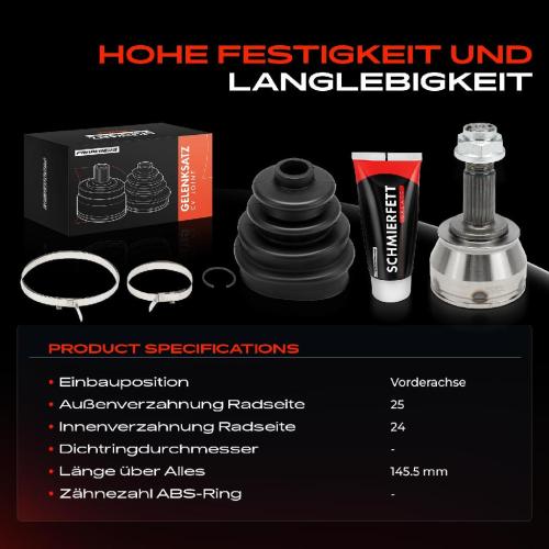 Frankberg 1x Antriebswelle Gelenksatz Vorderachse für Fiat 500/595/695 Panda Stilo Lancia Peugeot Bild Frankberg 1x Antriebswelle Gelenksatz Vorderachse für Fiat 500/595/695 Panda Stilo Lancia Peugeot