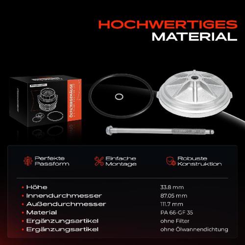 1x Ölfiltergehäuse Deckel für BMW 3er E30 E36 E46 5er E34 7er E32 Z3 Z4 Bild 1x Ölfiltergehäuse Deckel für BMW 3er E30 E36 E46 5er E34 7er E32 Z3 Z4