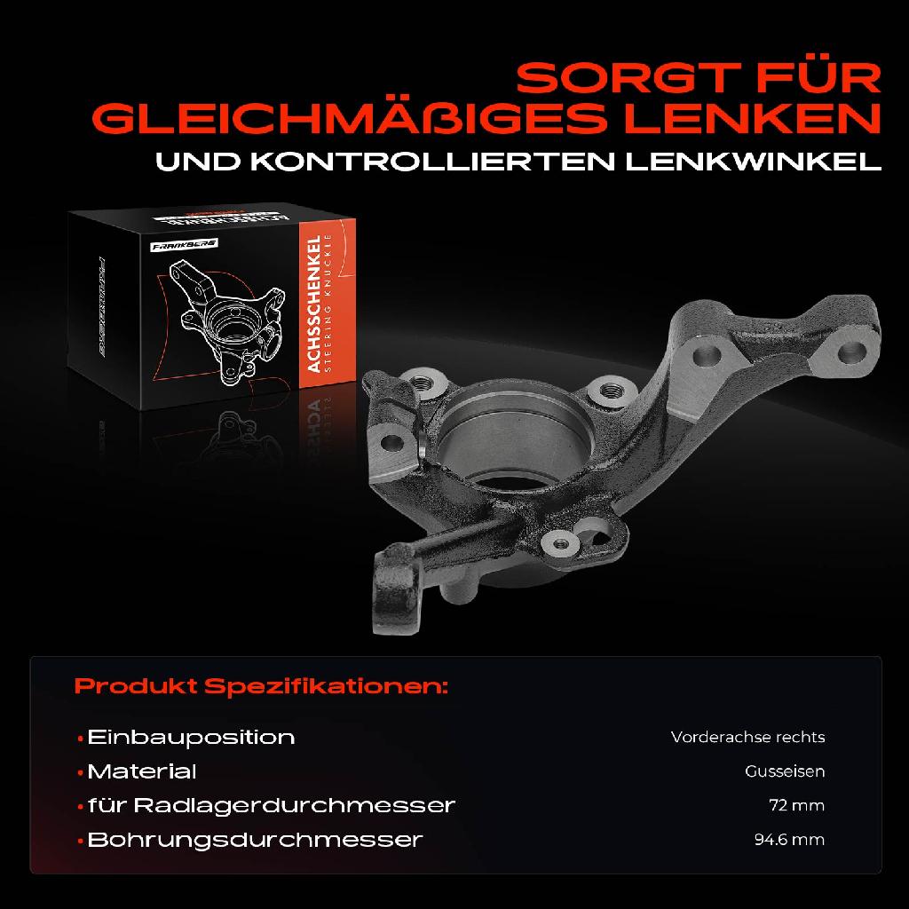 1x Achsschenkel Radaufhängung Vorderachse Rechts für VW Golf 2 3 Caddy 2 Seat Cordoba Ibiza II Toledo I