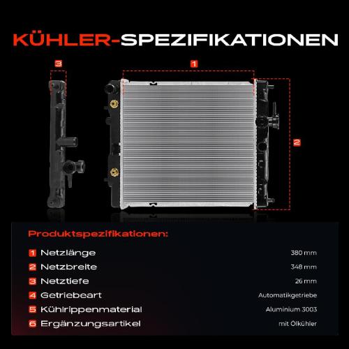 1x Kühler Wasserkühler Motorkühler für Nissan Micra 2 K11 1.0L-1.5L Bild 1x Kühler Wasserkühler Motorkühler für Nissan Micra 2 K11 1.0L-1.5L