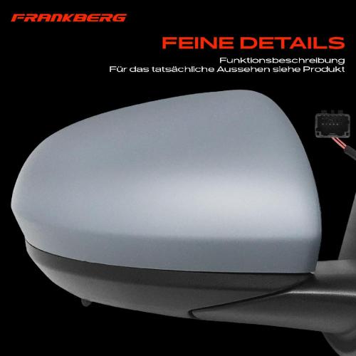 Frankberg 1x Außenspiegel Rechts für Dacia Duster HM 1.0L 1.2L 1.3L 1.5L 1.6L 2017-2024 Bild Frankberg 1x Außenspiegel Rechts für Dacia Duster HM 1.0L 1.2L 1.3L 1.5L 1.6L 2017-2024