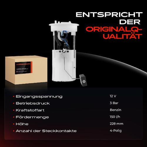 Frankberg 1x Kraftstoffpumpe für VW Bora Variant Golf IV New Beetle Cabriolet Audi A3 Seat Leon Toledo II Skoda Bild Frankberg 1x Kraftstoffpumpe für VW Bora Variant Golf IV New Beetle Cabriolet Audi A3 Seat Leon Toledo II Skoda
