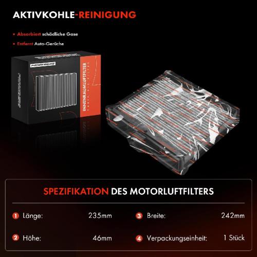 1x Innenraumfilter Aktivkohle für Renault Grand Scénic II JM0/1 2003-2009 2.0L Bild 1x Innenraumfilter Aktivkohle für Renault Grand Scénic II JM0/1 2003-2009 2.0L